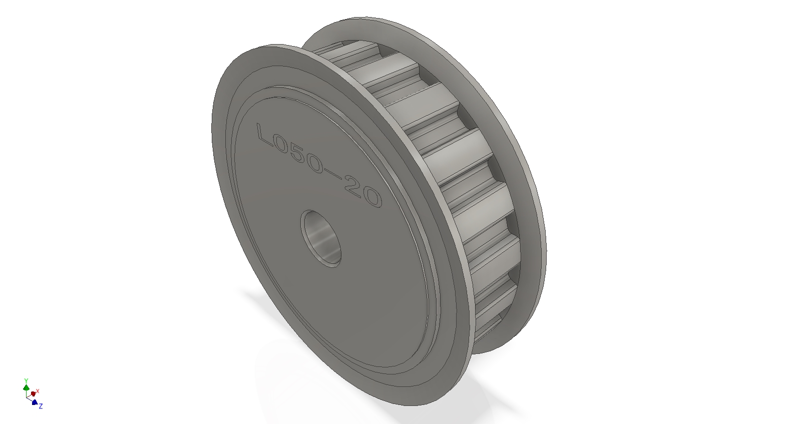 L050-20 同步皮带轮--stp三维 3d模型设计图